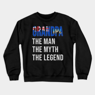 Grand Father Falkland Islanders Grandpa The Man The Myth The Legend - Gift for Falkland Islanders Dad With Roots From  Falkland Islands Crewneck Sweatshirt